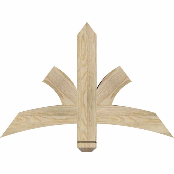 Ekena Millwork Davenport Rough Sawn Timber Gable Bracket, Douglas Fir, 36"W x 24"H x 4"D x 4"F, 16/12 Pitch GBW036X24X0404DAV00RDF - main